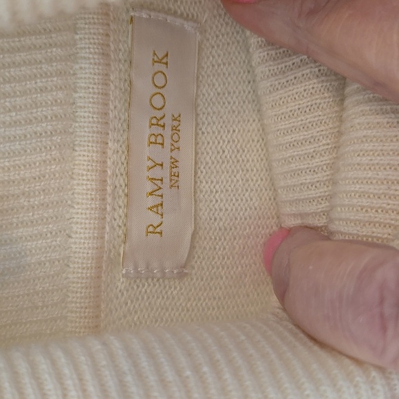 RAMY BROOK NEW YORK NO SIZE TAG CREAM LONG SLEEVE WOMENS WOOL & CASHMERE BLEND - Picture 8 of 8